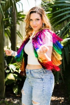 Fringe Co Totally Tinsel Collection The Rebel Fringe Vest