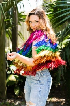 Fringe Co Totally Tinsel Collection The Rebel Fringe Vest