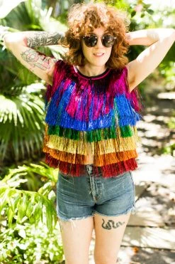 Fringe Co Totally Tinsel Collection The Rebel Fringe Vest