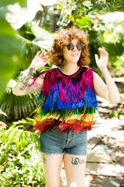 Fringe Co Totally Tinsel Collection The Rebel Fringe Vest