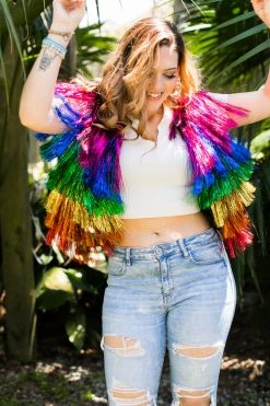 Fringe Co Totally Tinsel Collection The Rebel Fringe Vest