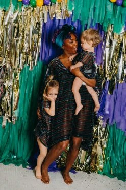 Fringe Co Rainbow Stripe Sheer Kid's Caftan Kids Caftans