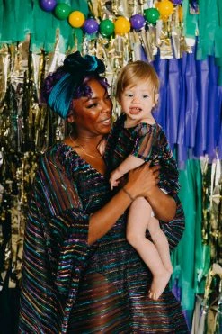 Fringe Co Rainbow Stripe Sheer Kid's Caftan Kids Caftans