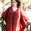 Fringe Co Red Glitter Long Caftan Caftan Club Collection