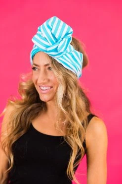Fringe Co Shop Spring Sparkles Bright Blue And White Stripe Party Wrap