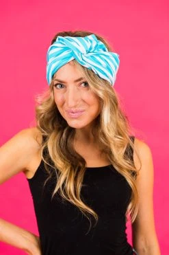 Fringe Co Shop Spring Sparkles Bright Blue And White Stripe Party Wrap