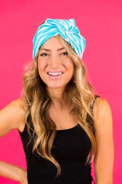 Fringe Co Shop Spring Sparkles Bright Blue And White Stripe Party Wrap