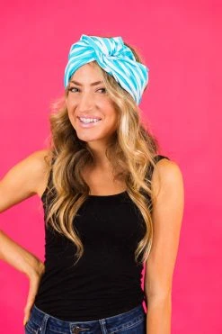 Fringe Co Shop Spring Sparkles Bright Blue And White Stripe Party Wrap