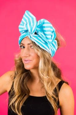 Fringe Co Shop Spring Sparkles Bright Blue And White Stripe Party Wrap