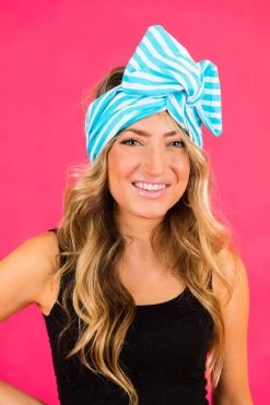 Fringe Co Shop Spring Sparkles Bright Blue And White Stripe Party Wrap