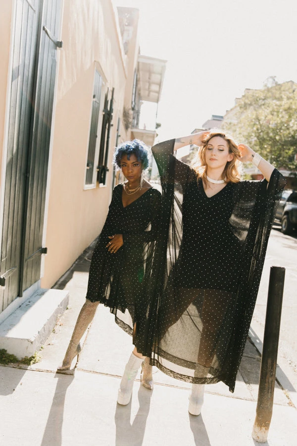 Fringe Co Caftan Club Collection Rhinestone Sheer Long Caftan 6 Fringe Co Caftan Club Collection Rhinestone Sheer Long Caftan