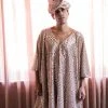 Fringe Co Rose Gold Sequin Check Short Caftan