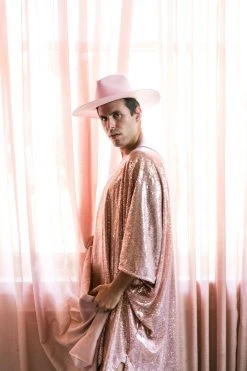 Fringe Co Rose Gold Glitz Sequin Short Caftan