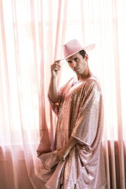 Fringe Co Rose Gold Glitz Sequin Short Caftan