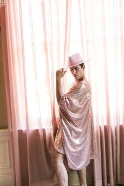 Fringe Co Rose Gold Glitz Sequin Short Caftan