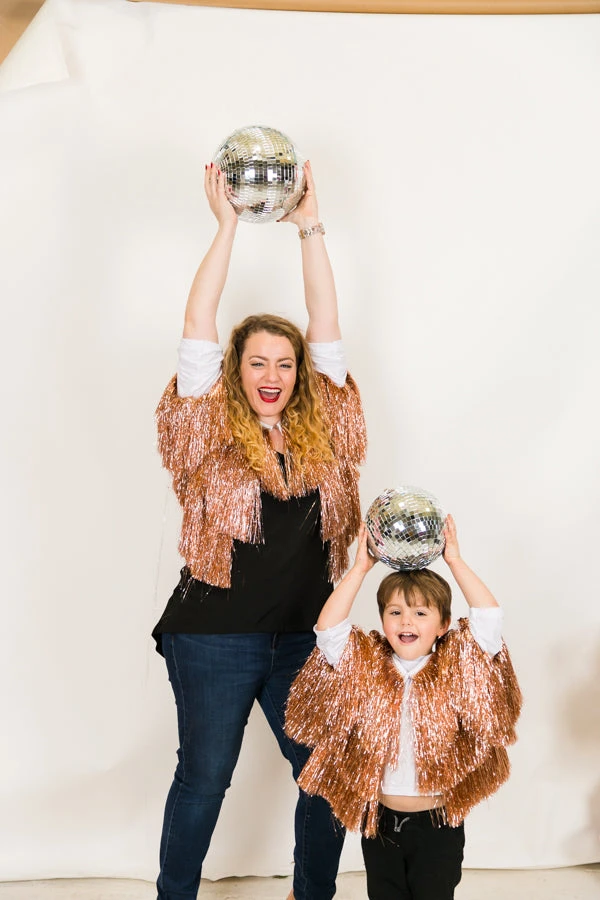 Fringe Co Totally Tinsel Collection Rose Gold Mini Tinsel Jacket 3 Fringe Co Totally Tinsel Collection Rose Gold Mini Tinsel Jacket