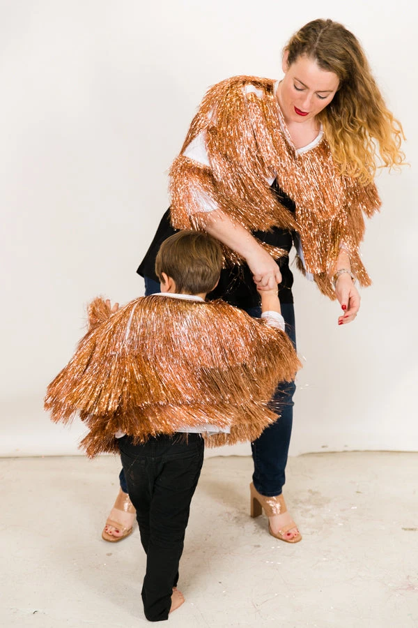 Fringe Co Totally Tinsel Collection Rose Gold Mini Tinsel Jacket 4 Fringe Co Totally Tinsel Collection Rose Gold Mini Tinsel Jacket