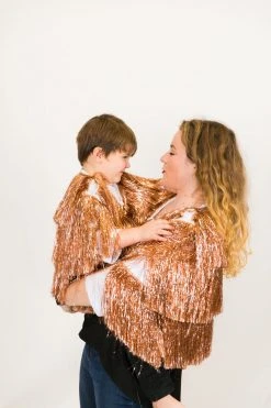 Fringe Co Totally Tinsel Collection Rose Gold Mini Tinsel Jacket 10 Fringe Co Totally Tinsel Collection Rose Gold Mini Tinsel Jacket