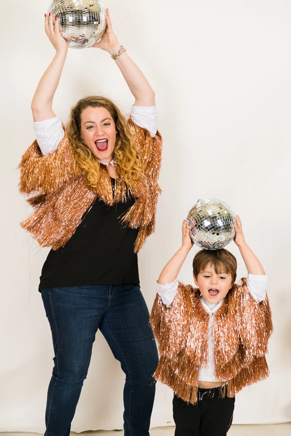 Fringe Co Totally Tinsel Collection Rose Gold Mini Tinsel Jacket 6 Fringe Co Totally Tinsel Collection Rose Gold Mini Tinsel Jacket