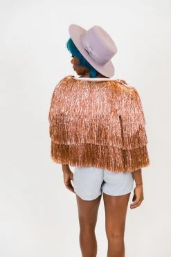 Fringe Co Rose Gold Tinsel Jacket Totally Tinsel Collection