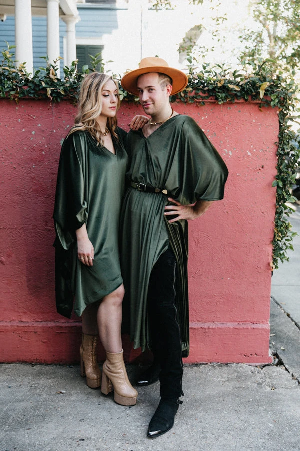 Fringe Co Caftan Club Collection Sage Green Velvet Long Caftan 6 Fringe Co Caftan Club Collection Sage Green Velvet Long Caftan