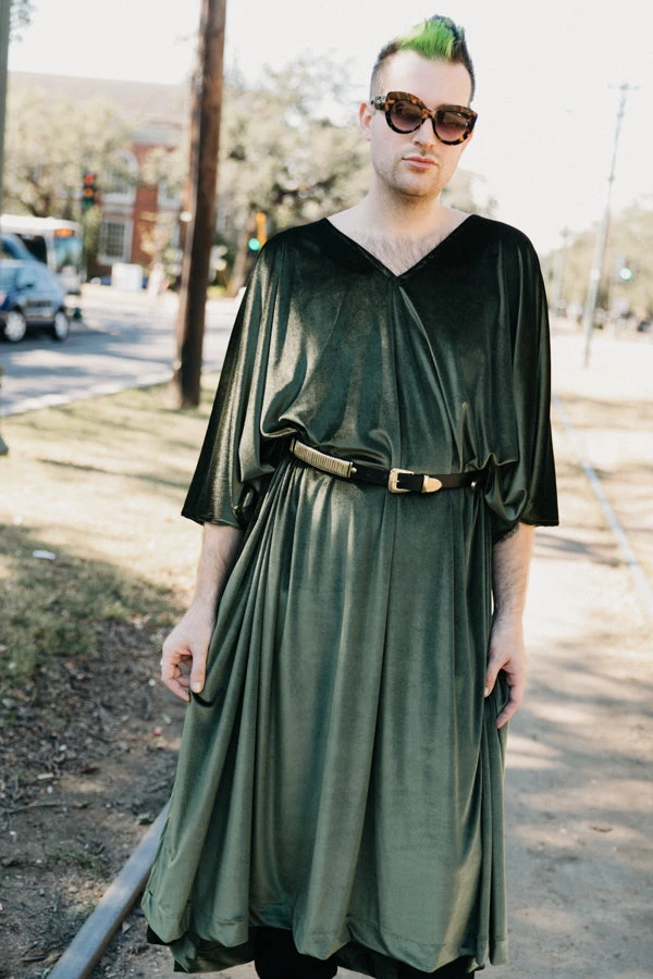 Fringe Co Caftan Club Collection Sage Green Velvet Long Caftan 2 Fringe Co Caftan Club Collection Sage Green Velvet Long Caftan