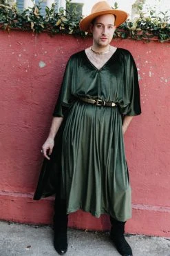 Fringe Co Caftan Club Collection Sage Green Velvet Long Caftan 10 Fringe Co Caftan Club Collection Sage Green Velvet Long Caftan