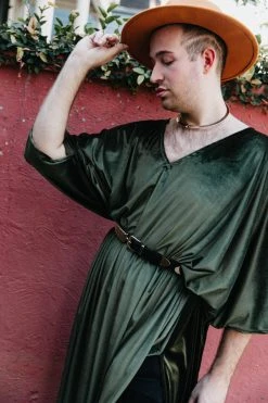 Fringe Co Caftan Club Collection Sage Green Velvet Long Caftan 13 Fringe Co Caftan Club Collection Sage Green Velvet Long Caftan