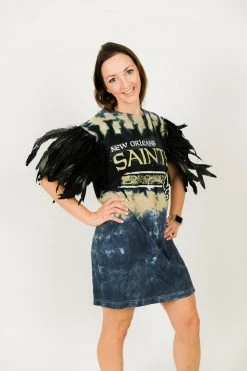 Fringe Co Party Tees Saints Long Feather Sleeve Party Tee