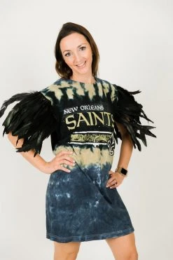 Fringe Co Party Tees Saints Long Feather Sleeve Party Tee
