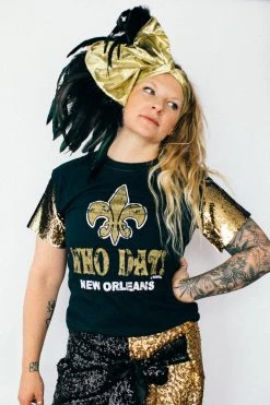 Fringe Co Gold Metallic With Black Feather Trim Party Wrap Party Wraps