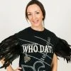 Fringe Co Saints Feather Sleeve Party Tee