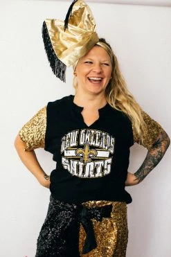 Fringe Co Gold Metallic With Black Fringe Trim Party Wrap