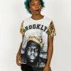 Fringe Co Party Tees Biggie Brooklyn Gold Sequin Sleeve Party Tee