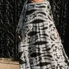Fringe Co Silver Sequin Embroidered Long Caftan Caftan Club Collection