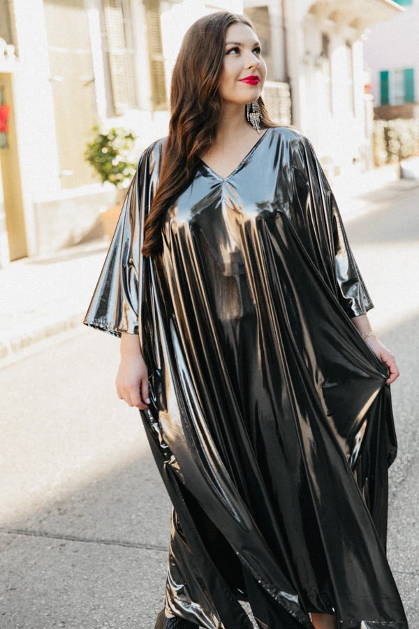 Fringe Co Silver Metallic Lame Long Caftan Caftan Club Collection 8 Fringe Co Silver Metallic Lame Long Caftan Caftan Club Collection