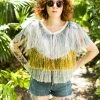 Fringe Co Gold And Silver Tinsel Vest