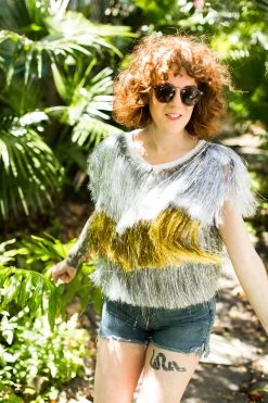 Fringe Co Gold And Silver Tinsel Vest 9 Fringe Co Gold And Silver Tinsel Vest