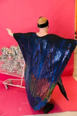 Fringe Co Sirens Blue Sequin Caftan