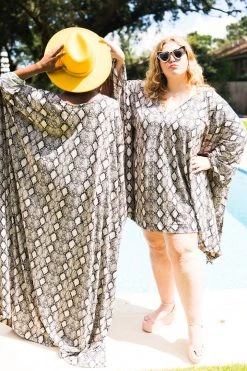 Fringe Co Snakeskin Short Caftan