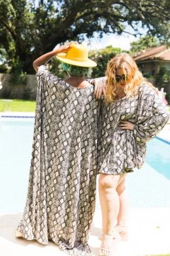 Fringe Co Snakeskin Short Caftan