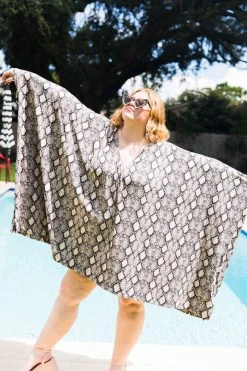 Fringe Co Snakeskin Short Caftan
