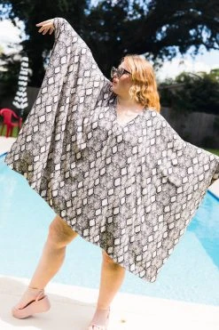Fringe Co Snakeskin Short Caftan