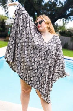 Fringe Co Snakeskin Short Caftan