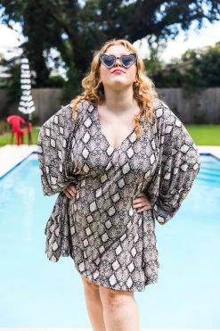 Fringe Co Snakeskin Short Caftan