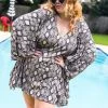 Fringe Co Snakeskin Short Caftan