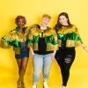 Fringe Co The Lucky Green And Gold Tinsel Jacket