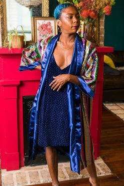 Fringe Co Sequin Rainbow Stripe Duster Sequin Duster Jackets