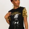 Fringe Co Party Tees Carrie Underwood Gold Sequin Sleeve Party Tee