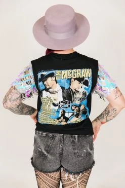 Fringe Co Party Tees Tim McGraw Iridescent Sword Glitter Party Tee